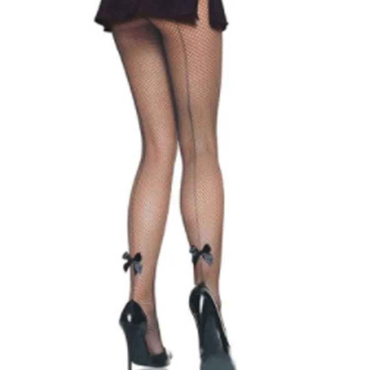 Индивидуальные Модные пикантные женские сетчатые колготки, высокие колготки с бантом