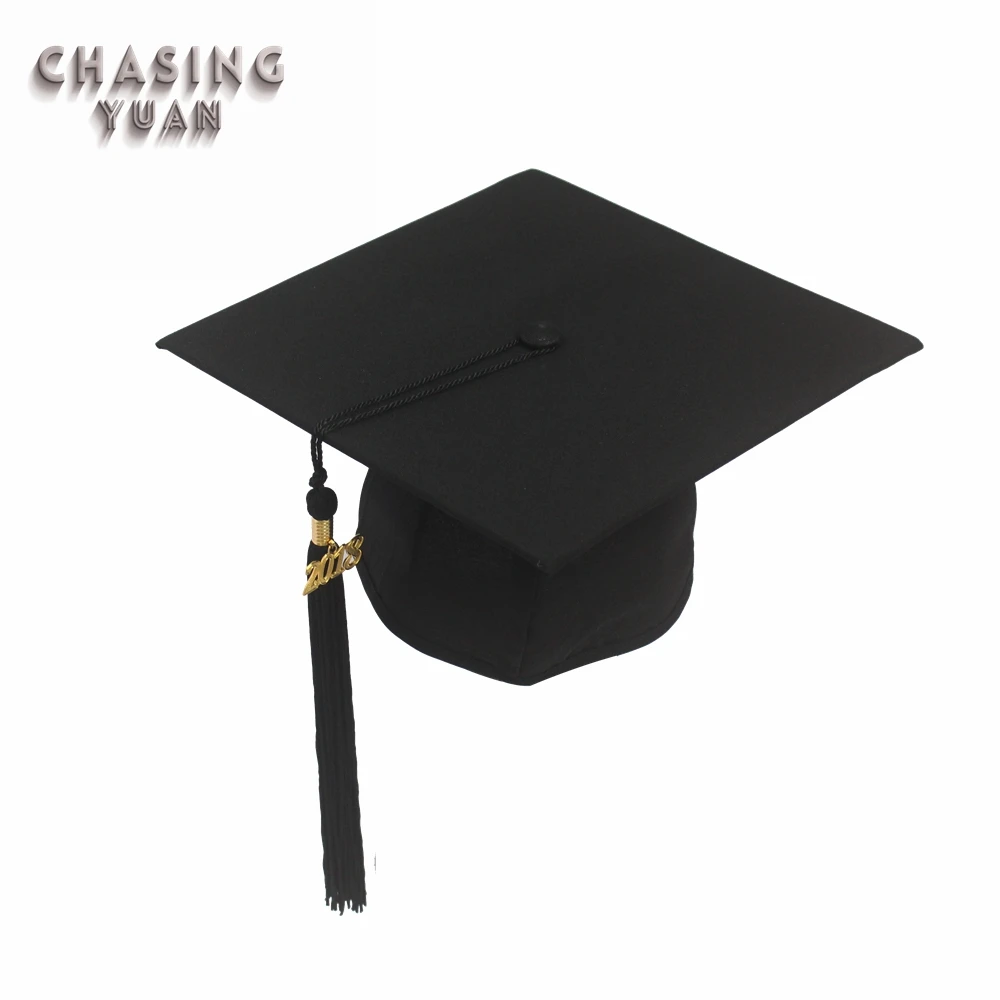 2019 Matte Black Kids Graduation Cap with Tassel