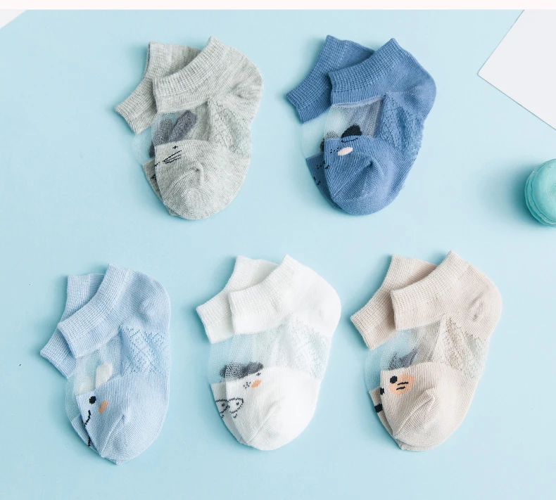 Solid candy color short cotton baby socks soft cute and breathable