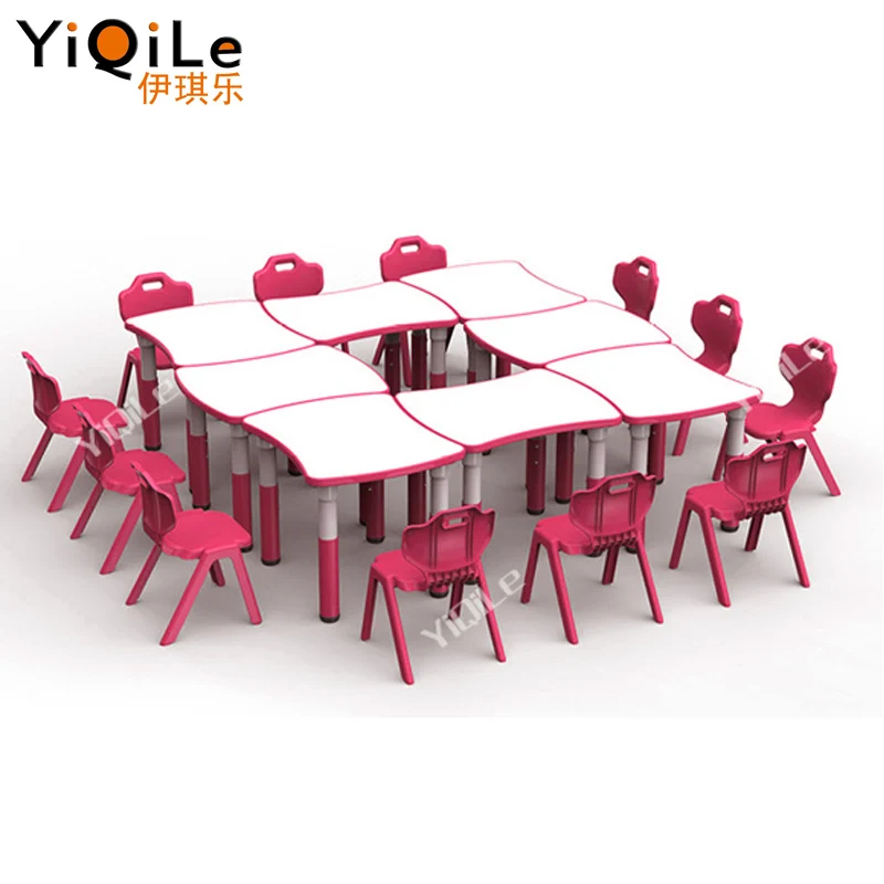 Lovely soap table study table and chair kids interactive desk computer table for classroom