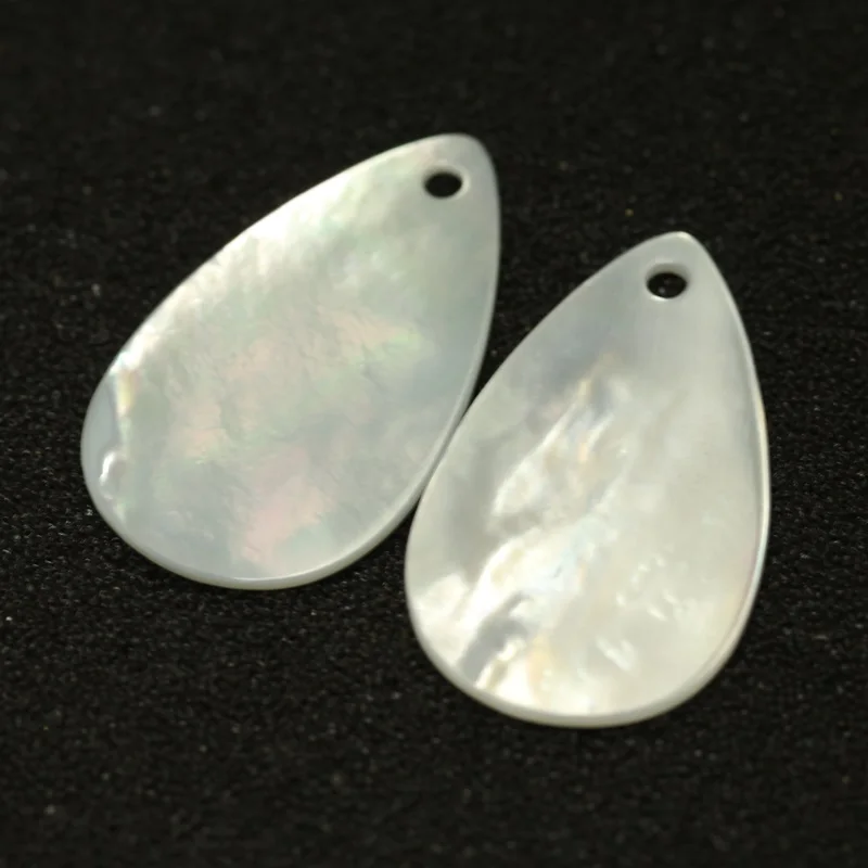 Customize various sizes white shell pear drop shape mother of pearl for jewelry pendant