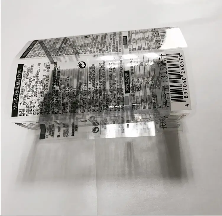 transparent waterbased self-adhesive PET rubber seal strip
