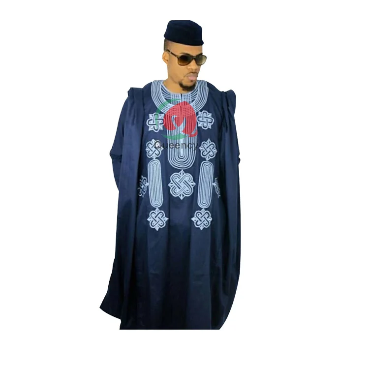 Queency 2020 man bazin already made clothes kaftan with embroidery