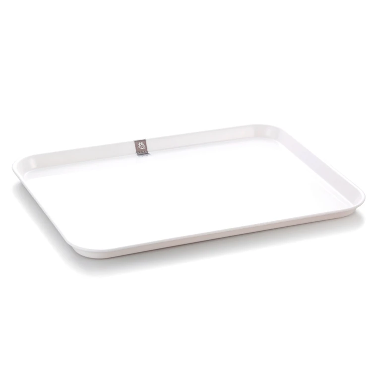 Superior quality 100% melamine plastic rectangular serving lunch tray