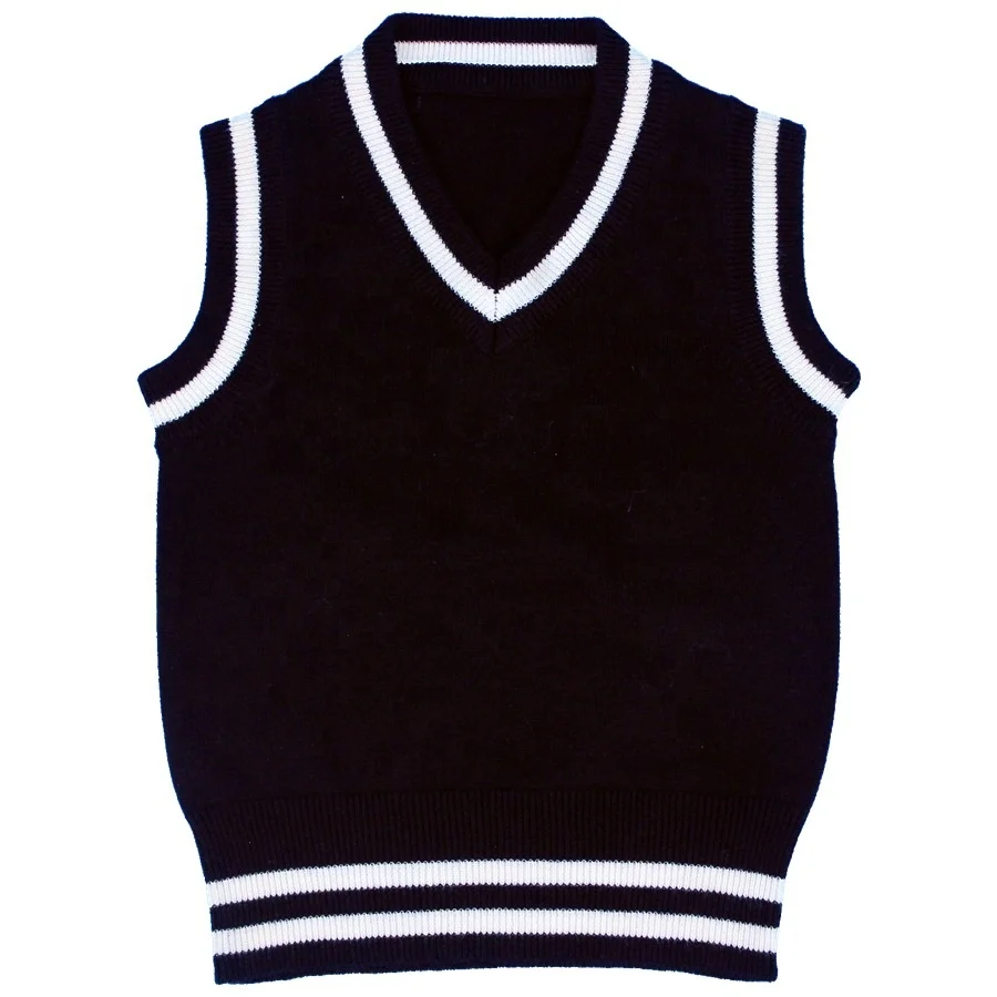 
hot selling OEM new design custom winter warm sleeveless school uniform sweater 