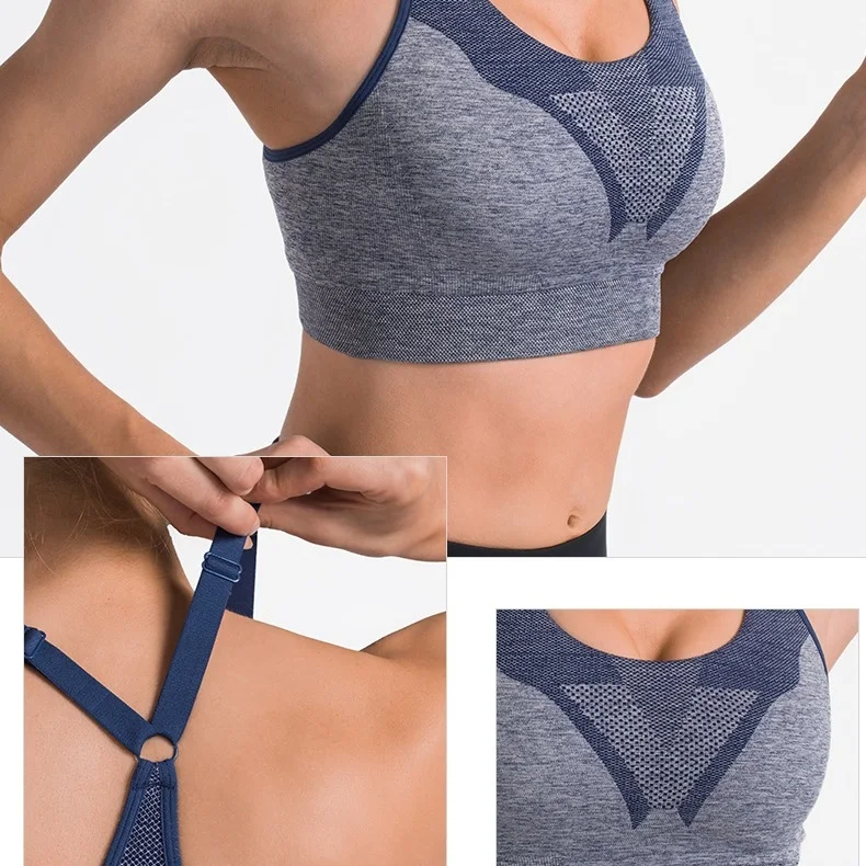 Бесшовная одежда для спортзала тренировок бесшовный спортивный бюстгальтер нижнее белье топ фитнеса оптовая продажа