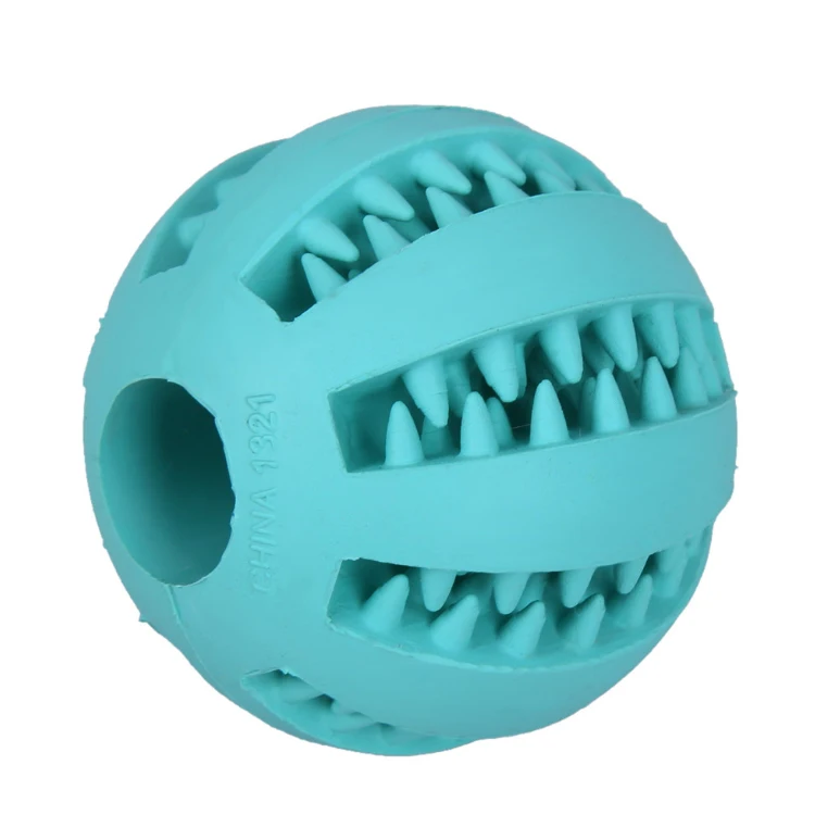 Healthy Rubber Interactive Leakage Food Guard Dog Chew Toys Soft Elastic Dental Dog Chew Ball