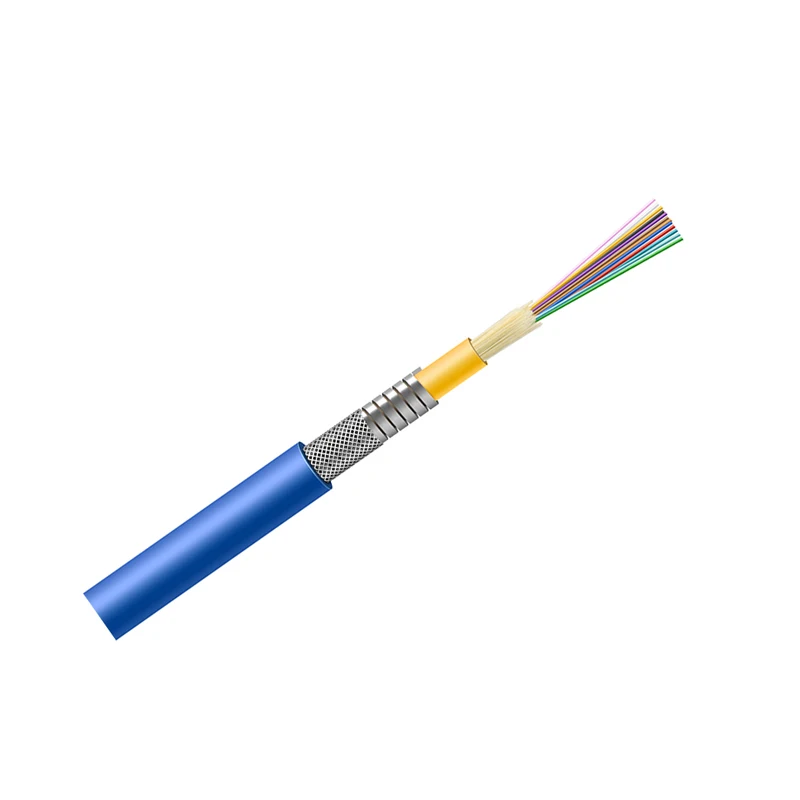 Necero 20 years fiber optical manufactory Indoor 12 16 18 24 cores armored fiber optic cable drop