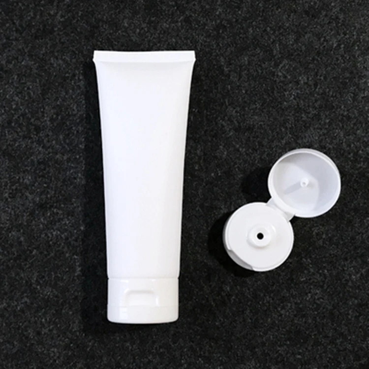 100g White Frosted Facial cleanser soft tube 100ml matte Cosmetic cream Plastic Tube