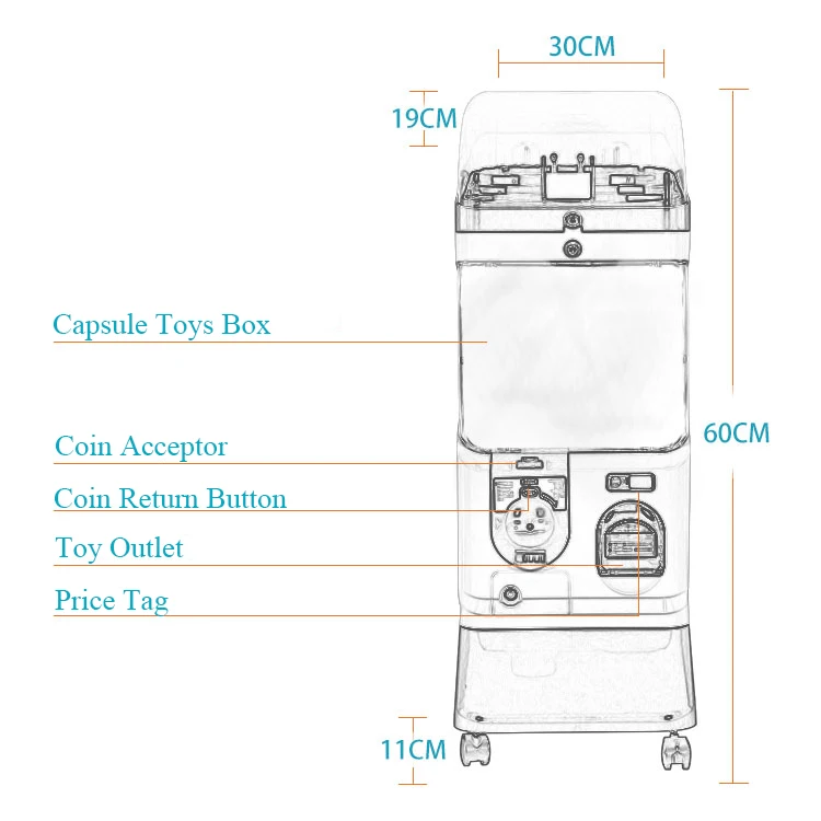 Mini Gumball Vending Machine Japanese Candy Toys Machine for Toy Station