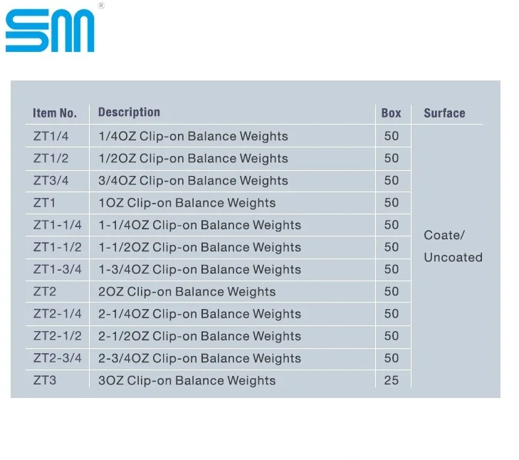 
Zinc Wheel Weight ZT1OZ Balance Wheel Weight Siming 