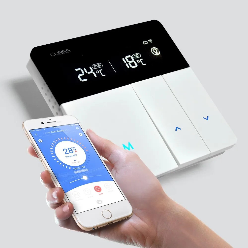 
CUBEE Underfloor Heating System Temperature Controller Wifi Thermostat 