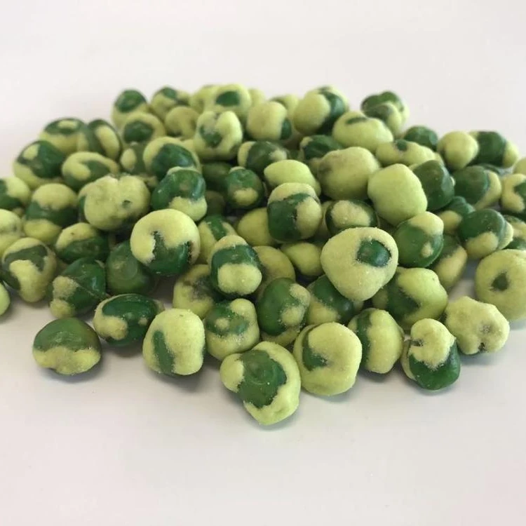 Roasted wasabi green peas