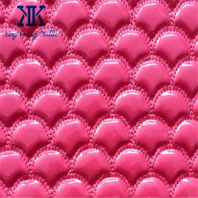 embroidery backing fabric / quilted leather fabric for handbags / quilting embroidery leather fabric