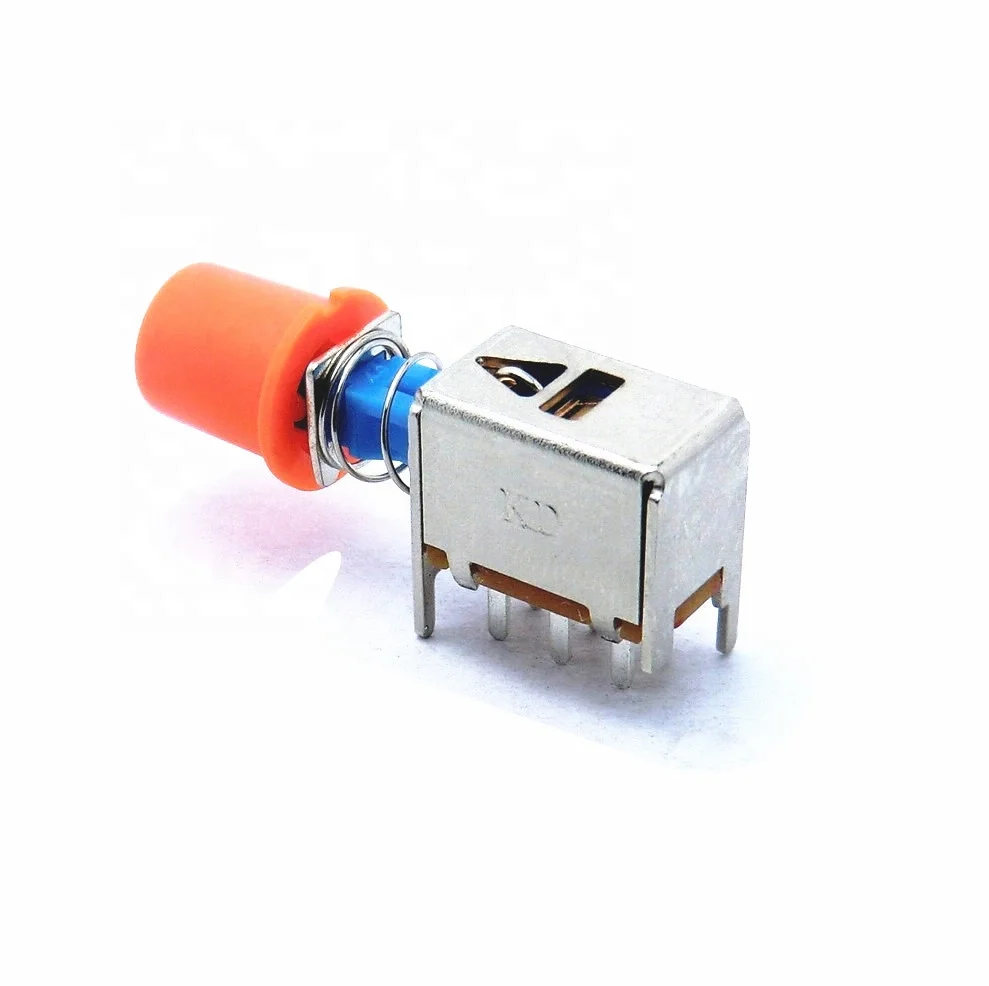 6 Pin 0.3a Dpdt Waterproof Electronic Metal Micro Mini Locking Momentary Push Button Lighting Switch