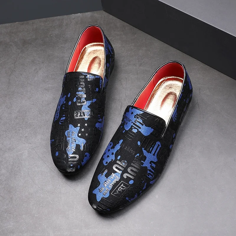  Мужская обувь без шнуровки SS0499 в европейском стиле повседневная для парикмахеров 2019