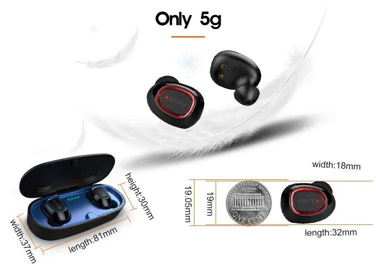 
2019 Quality Cheap Price OEM Brand Logo Headphones In Ear earphone Wireless Bluetooths Earphones For Mobile Cell Phone 