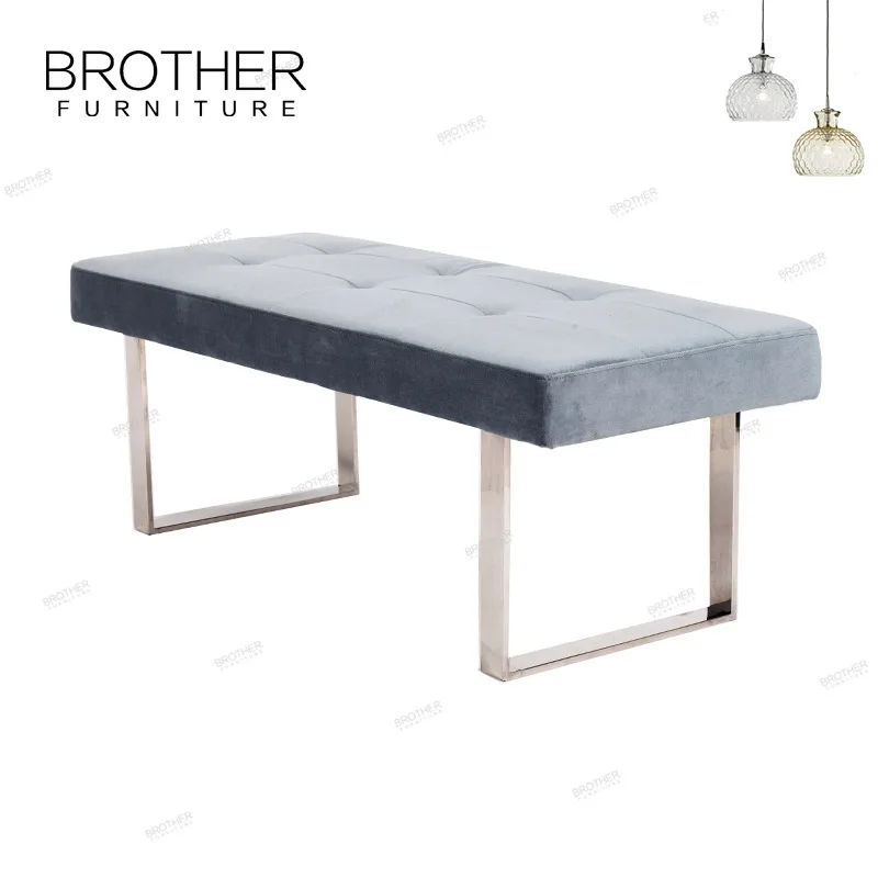 Нога из нержавеющей стали ТКАННАЯ оттоманка/ОБИТАЯ tufted прикроватная