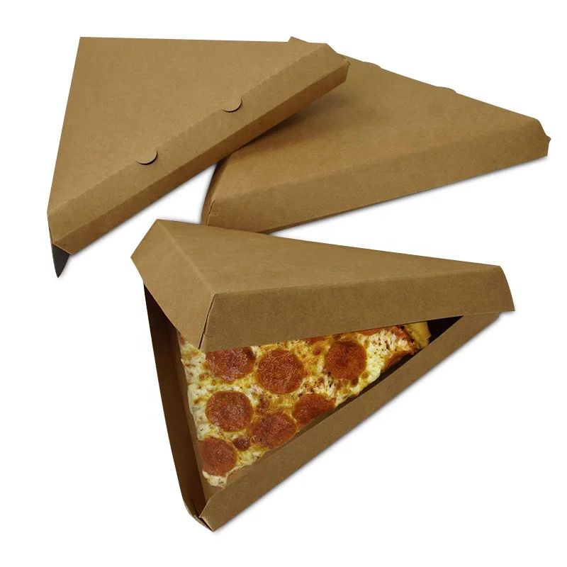 Kraft Single Slice Holder Pizza Box,Pizza Wedge Box,Pizza To-Go Boxes