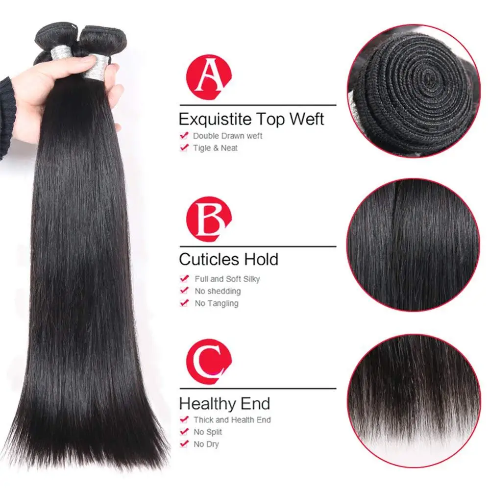 Супер красивые норковые шелковистые прямые волосы 3 пучка бразильских человеческих волос 100 грамм для женщин