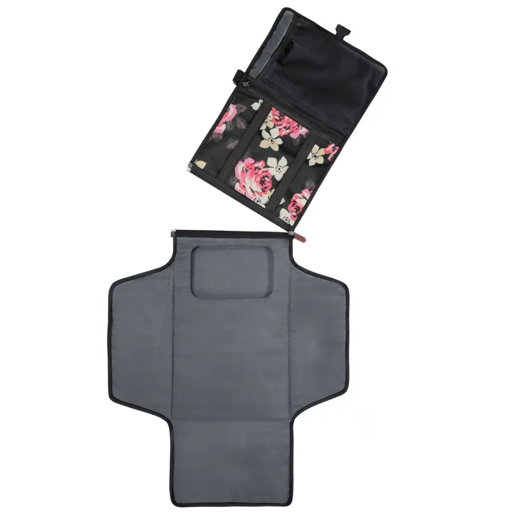 LOKass портативная детская пеленка легкая Цветочная сумка для подгузников клатч Детская сумка с ремешком для коляски для мамы
