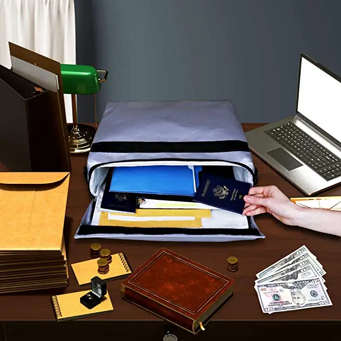 
Fireproof Document Bag Home File Organizer and Fire Resistant Document Holder 