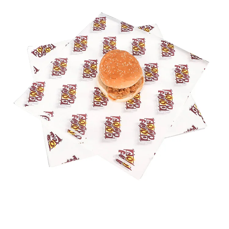 
Biodegradable sandwich wax wrapping paper greaseproof burger food grade packaging paper 