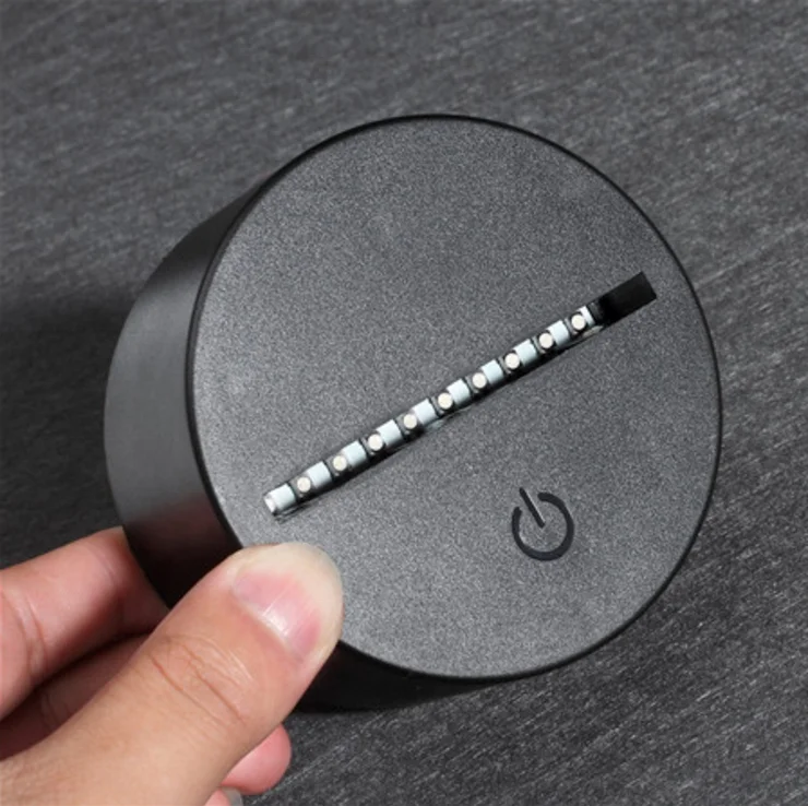 3pcs AA Battery DC 5V Touch Switch Acrylic Led night light Base 7 Colors LED Lamp Base For 3D Illusion Light Lamp