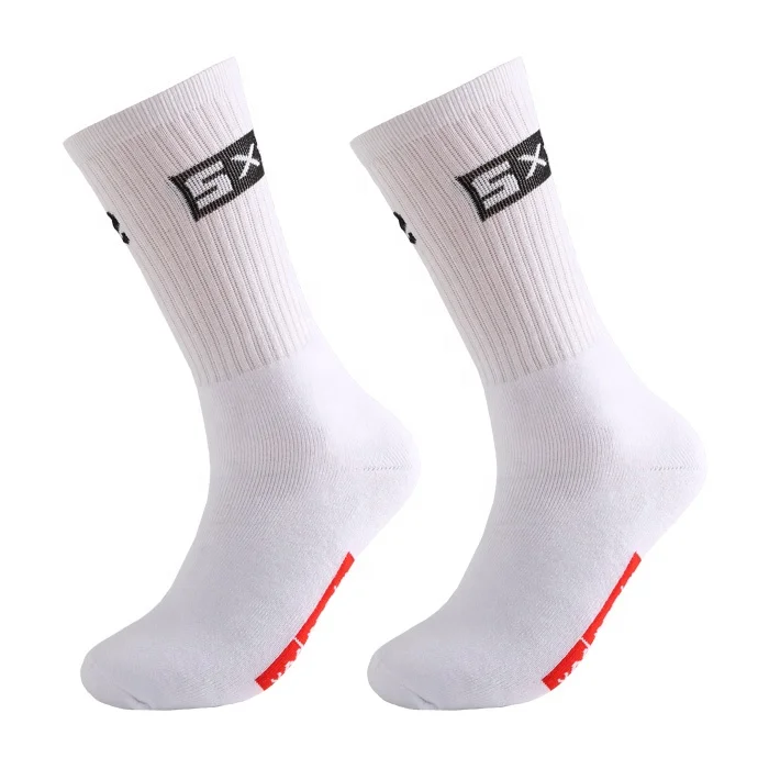 Wholesale custom top quality combed cotton basketball socks