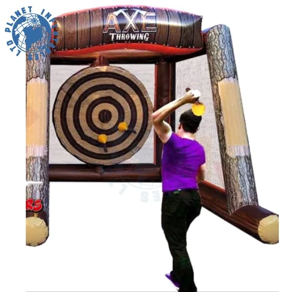 New Design Axe Throwing Inflatable Challenge Carnival Game / Flying Inflatable Axe Throwing Game For sale