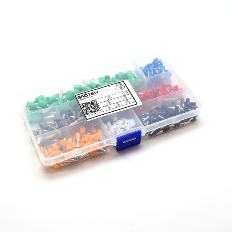 BAOTENG TE0508 electrical copper cord end crimp double wire crimping terminal