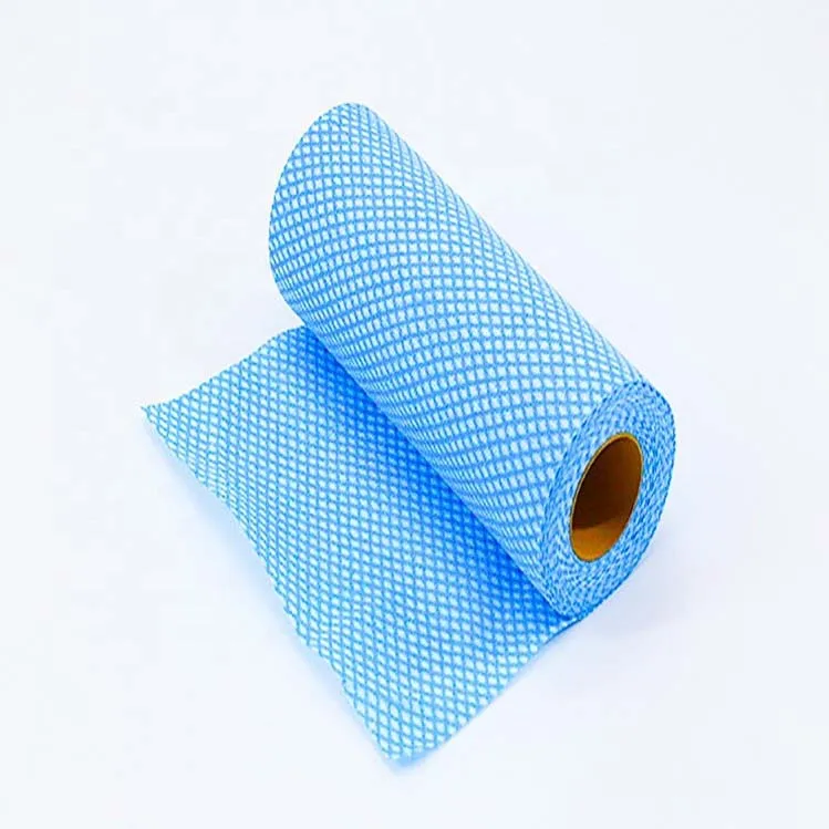 
Factory viscose polyester dry kitchen spunlace nonwoven cleaning wipe cloth roll 