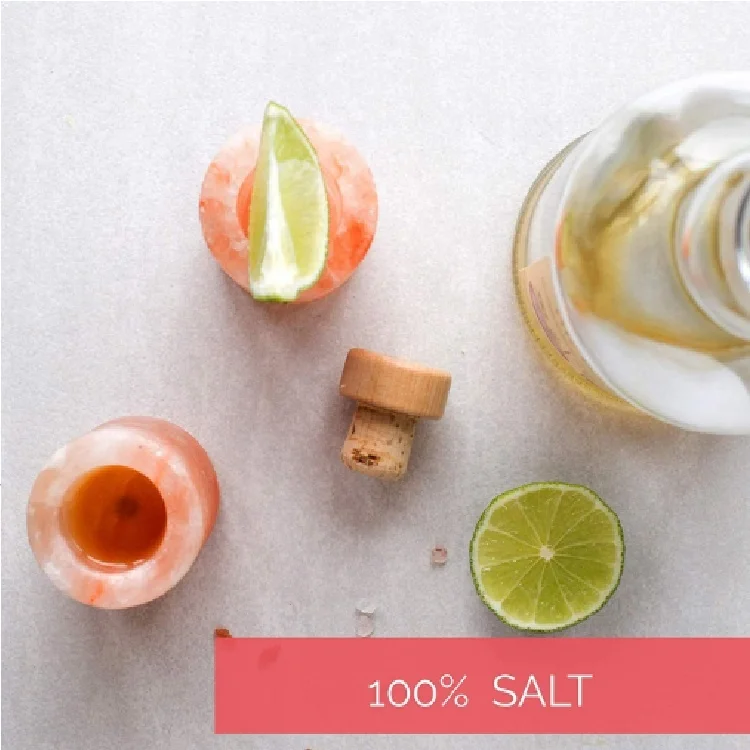 3 Inches Pink Rock Salt Drinking Glass Whisky Tequila Shot Glasses Himalayan Salt Tequila Shot Glasses
