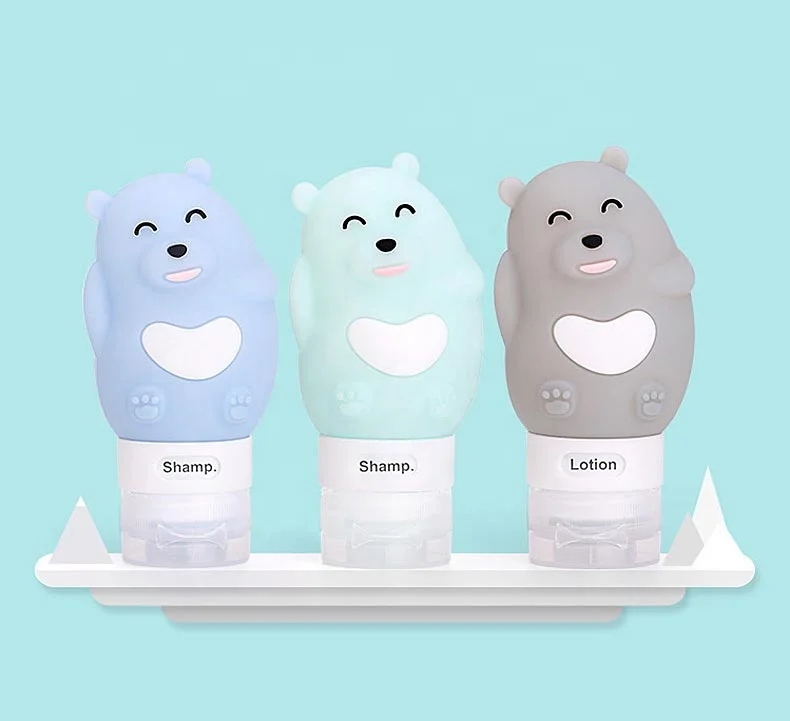 Travel Portable silicone shower gel shampoo cosmetic emulsion set bottled