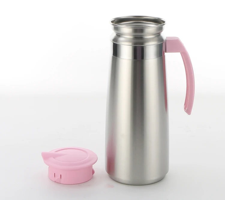 Korean Style Kitchen Accessories Dinnerware Sets Stainless Steel Pitcher Coffee Mug Water Jug with PP lid