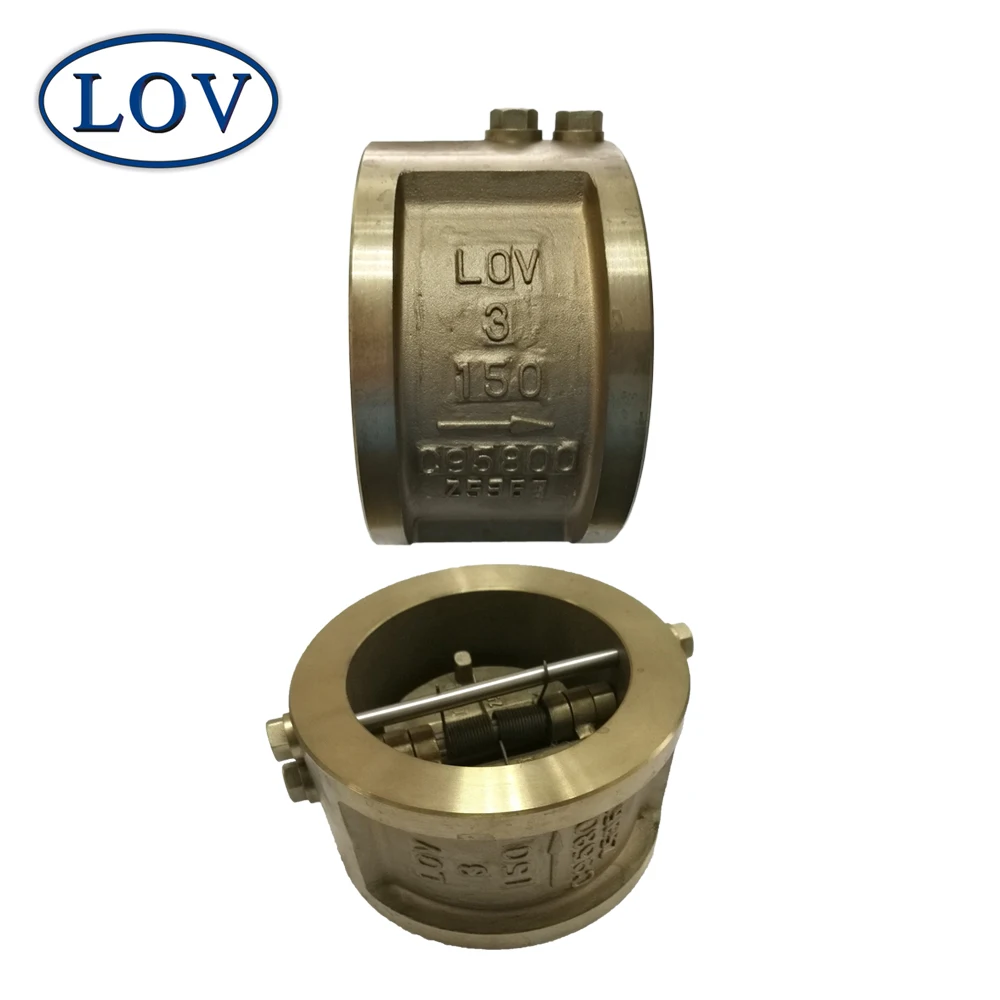 ANSI bronze dual plate check valve 4 inch flap check valve price