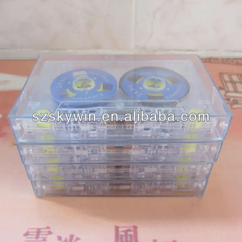 Empty color cassette tapes