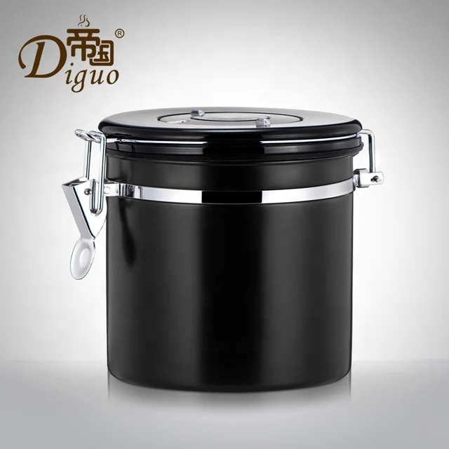 Hot Sale 800ml 1200ml Colorful Stainless Steel Airtight Canister For Sugar Food Coffee Bean Tea