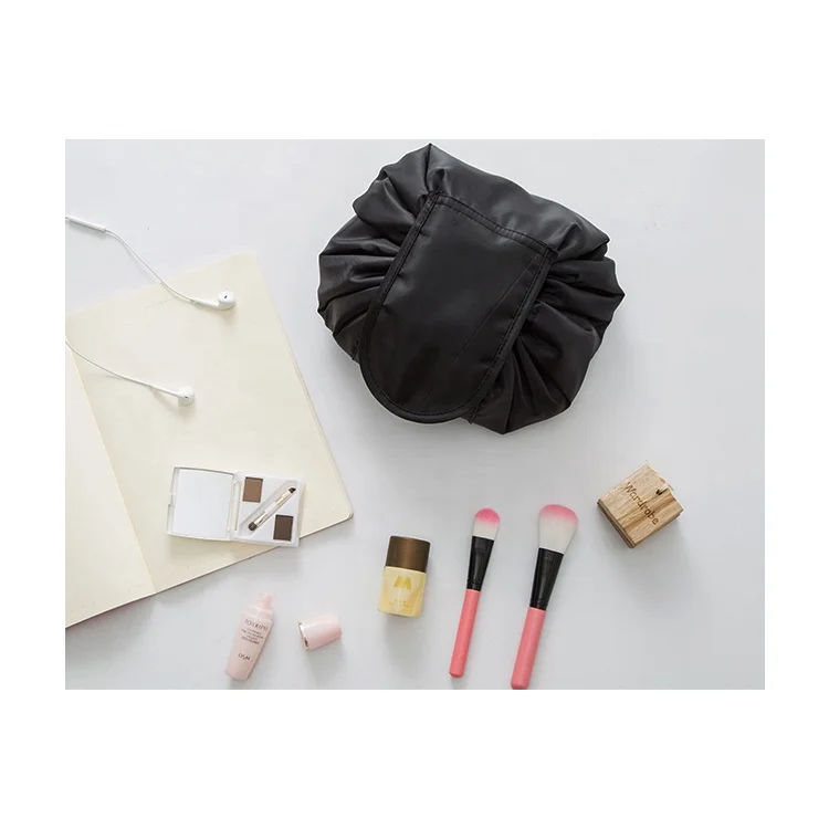 High quality water proof nylon cosmetic bag round make up bag easy travel