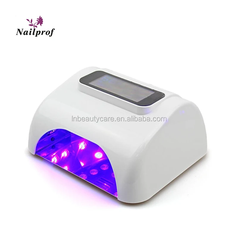 Factory price! Nailprof Cordless Rechargeable 48W Nail UV LED Nail Lamp Gel Polish Curing Lamp With Bottom 10s/20s/30s/40s or OEM Timer Setting