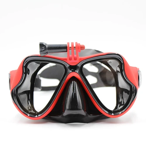 
Compatible with Gopro -Silicone Dive Mask for Scuba Diving Snorkeling Swimming Goggles Black 