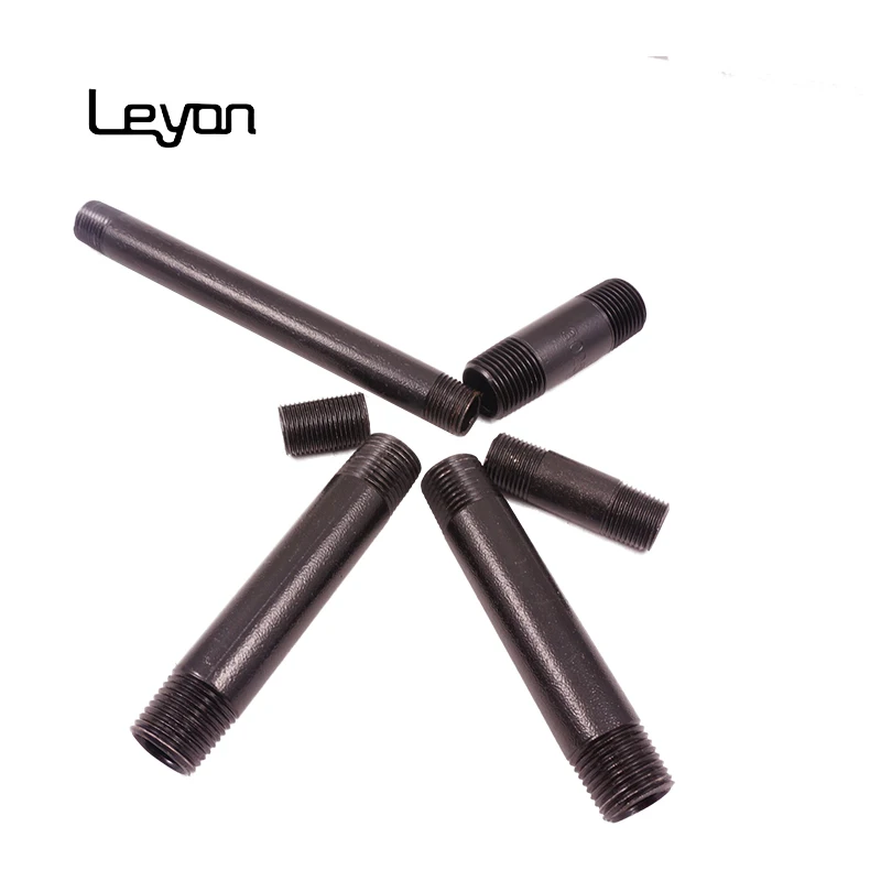 Carbon Steel Pipe Fitting Schedule 40 Nipple  NPT Male Black Finish 1/2 inch x18 inch carbon steel pipe nipple
