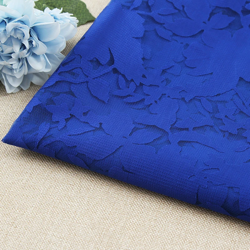 
Chinese manufacturers sell cheap African elegant blue burnt fabrics for dresses 