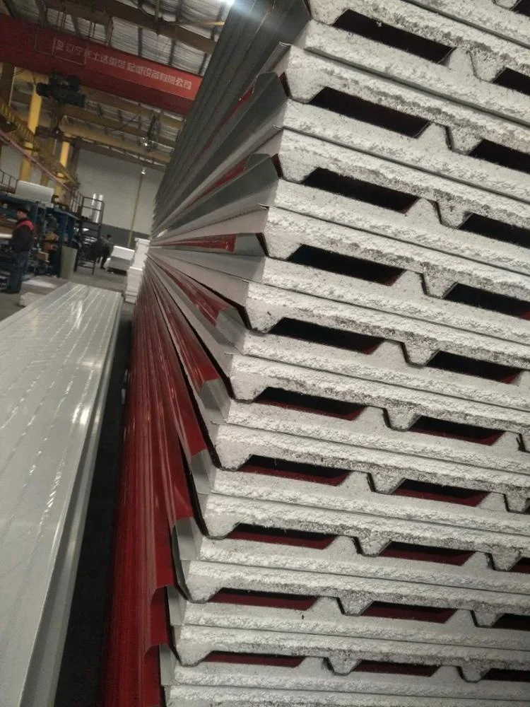 Eps Sandwich Panel 100mm,building Material Roof Panel Metal Hotel RAL Color Traditional Online Technical Support,other 1000mm