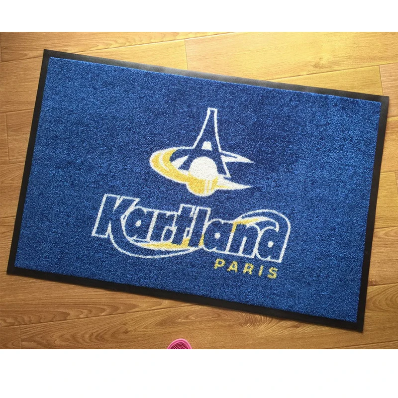 Washable custom nylon print entrance rubber logo mat