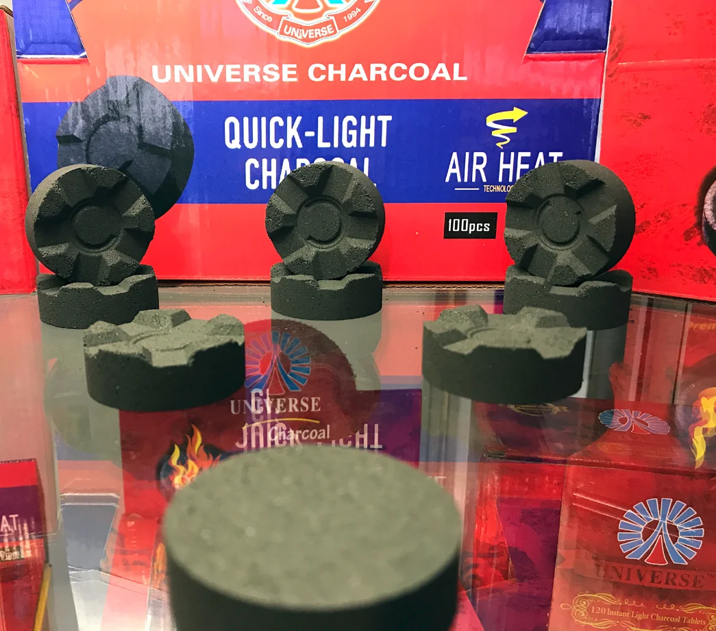 hookah charcoal 40mm crown huqqa OEM sheesha charcoal shisha  coconut  charcoal