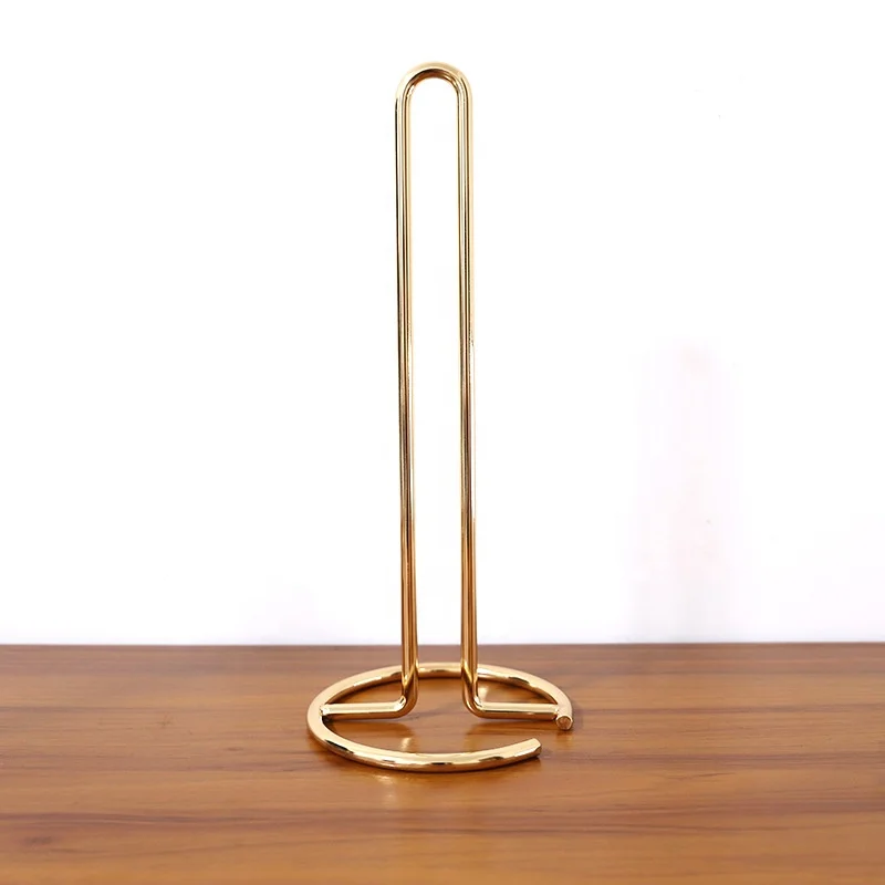 New rose gold accessories toilet paper roll holder paper towel rack metal paper towel holder