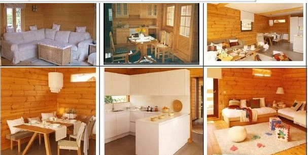 Prefabricated 2 - storeys Log Material and House Use wood houses and villas