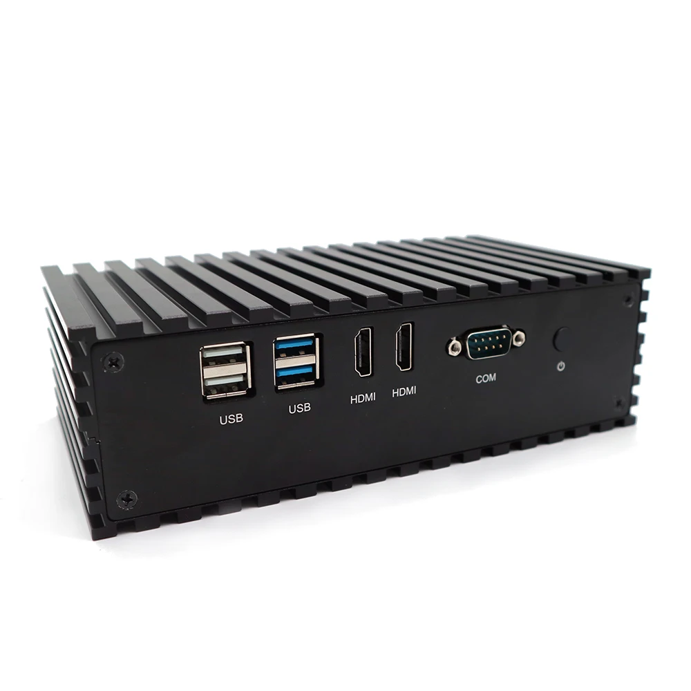 
Aluminum case fanless dual sfp 6 lan mini desktop computer server barebone system 