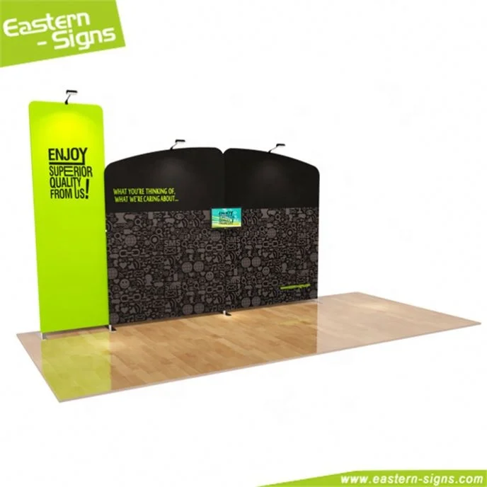 Easy-To-Install Custom Tension Fabric Pop Up Backdrop Exhibition Booth Trade Show Equipment Display Stand